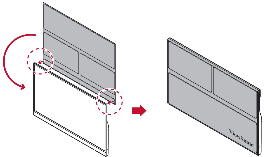 VIEWSONIC VG1655 - Installation du capot - 1
