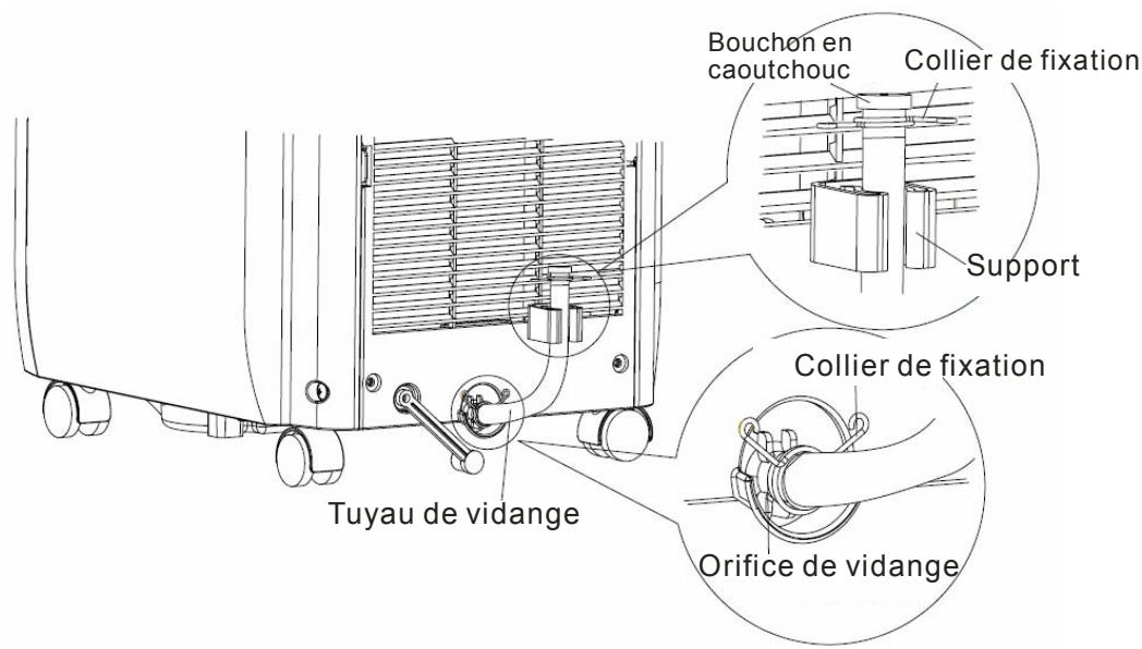 PROLINE GR607 - Raccorder le tuyau de vidange fourni sur l'orifice de vidange : - 3