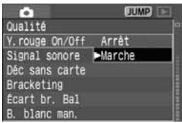 CANON EOS 208 - Sélectionnez [Y.rouge On/Off]. - 1