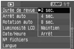 CANON EOS 208 - Sélectionnez [Durée de revue]. - 1