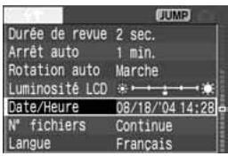 CANON EOS 208 - MENU Réglage de la date et de l'heure - 1