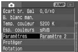 CANON EOS 208 - MENUSélection des paramètres de traitement - 1