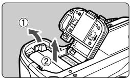 CANON EOS 208 - Ouvrez le couvercle du compartment à pile. - 1