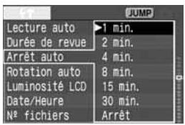 CANON EOS 208 - MENU Réglage du temps de mise hors tension/Arrêt automatique - 1