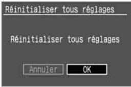 CANON EOS 208 - Sélectionnez [Réinitialiser tous réglages]. - 1