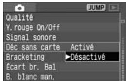 CANON EOS 208 - Sélectionnez [Déc sans carte]. - 1