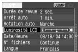 CANON EOS 208 - MENU Réglage de la luminosité LCD - 1