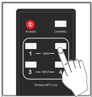 PHILIPS BOITV WIRELESS HD - Sélection de la source sur le transmetteur - 2