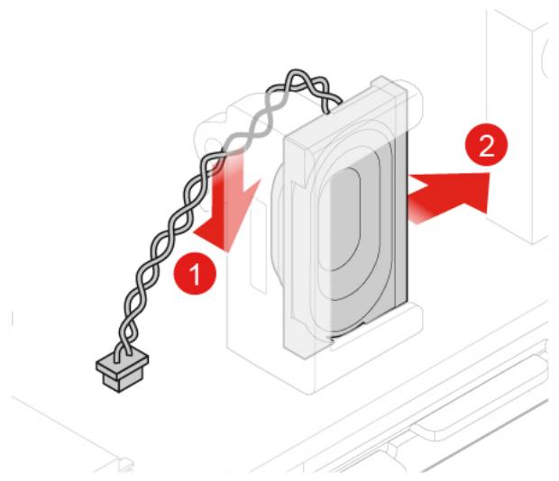 LENOVO M625Q - Remplacement du haut-parleur interne - 1