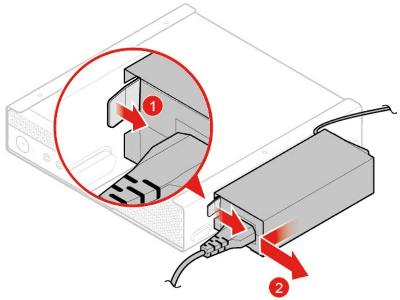 LENOVO M625Q - Remplacement du système de retenue du boitier d'alimentation - 1
