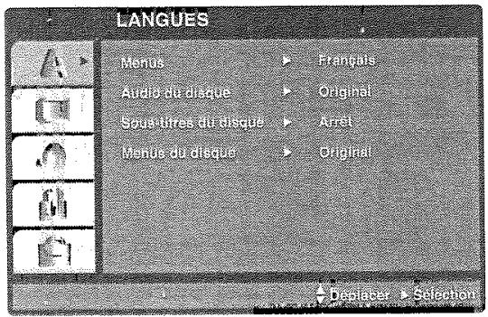 THOMSON DTH6300F - Le menu Langues - 1