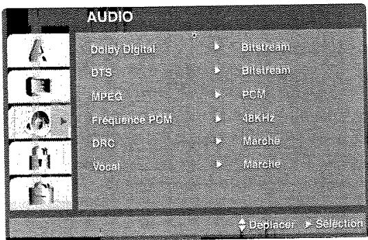 THOMSON DTH6300F - Le menu Audio - 1