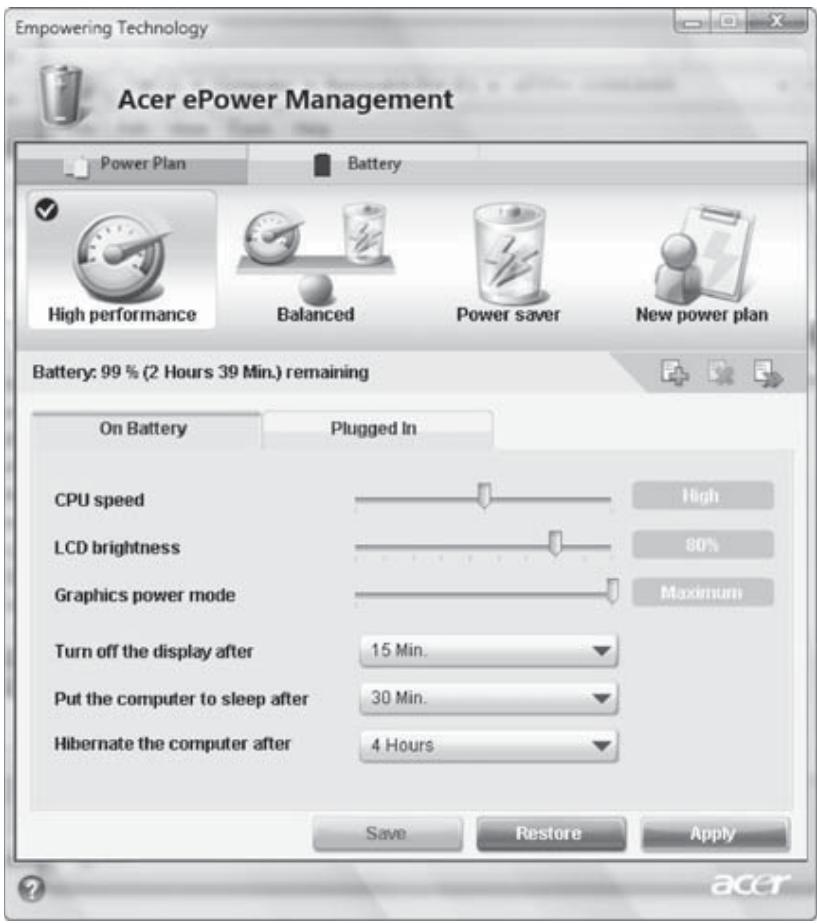 ACER ASP 5735Z-343G25MN - État de la batterie - 1