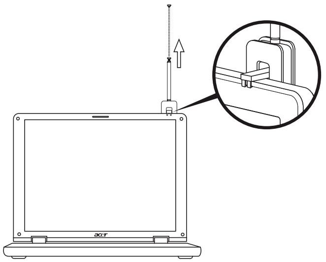 ACER ASP 5735Z-343G25MN - Pour installer l'antenne : - 2