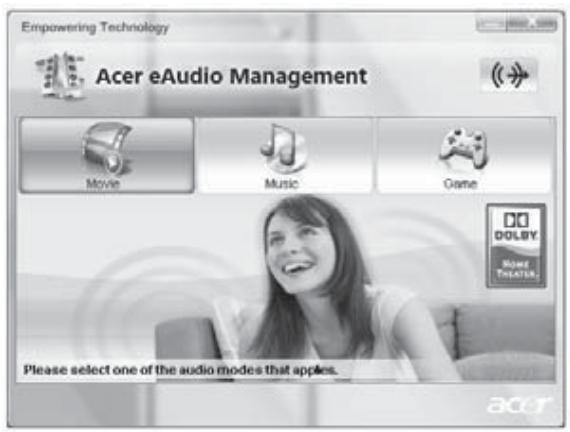 ACER ASP 5735Z-343G25MN - Acer eAudio Management (seulement pour certains modèles) - 1