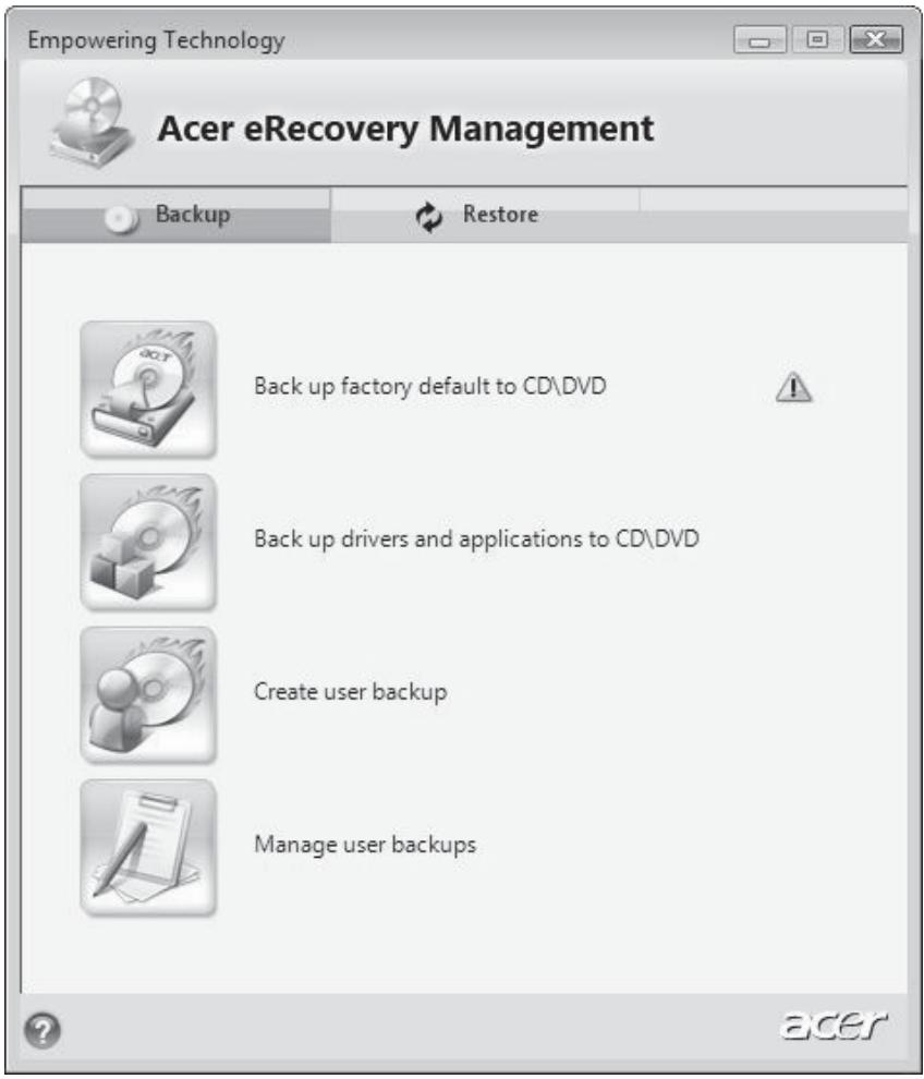 ACER ASP 5735Z-343G25MN - Graver le disque de sauvegarde - 2