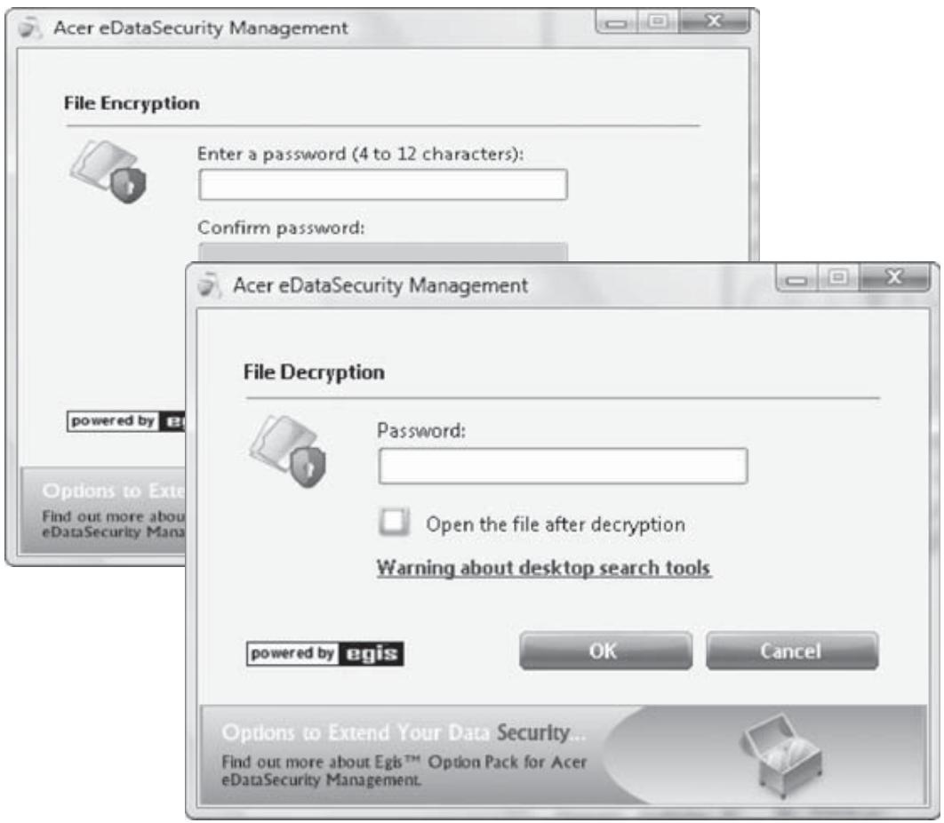 ACER ASP 5735Z-343G25MN - Acer eDataSecurity Management (seulément pour certains modèles) - 3