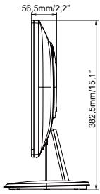 IIYAMA X2283HSU-B1DP - DIMENSIONS : ProLite X2283HSU - 2