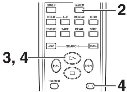 YAMAHA CDX-497T - Programmation de bande par sequence aléatoire (pour les CD audio) - 1