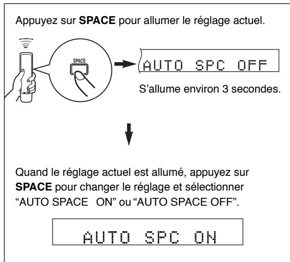 YAMAHA CDX-497T - Insertion d'espace - 1