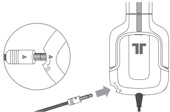 TRITTON MICROCASQ FILAIRE PC - Connexion du microphone - 1