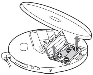 SONY D-NF400/NF401 - Pour retirer les piles - 1