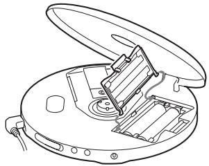 SONY D-NF400/NF401 - Pour fixer le couvercle du compartmente a piles - 1