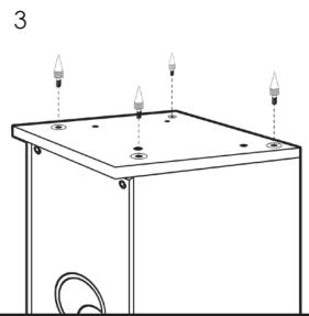 ELIPSON Horus 6B Bois Cl. X2 - Mounting the removable base on the cabinet (HORUS 11F) - 2