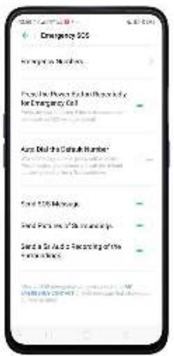 OPPO REN0_10X - Contact d'urgence SOS - 10