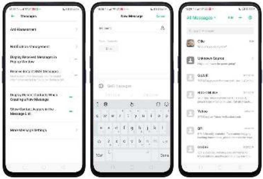 OPPO REN0_10X - 7.5.2.Personnaliser les paramètres du message - 7