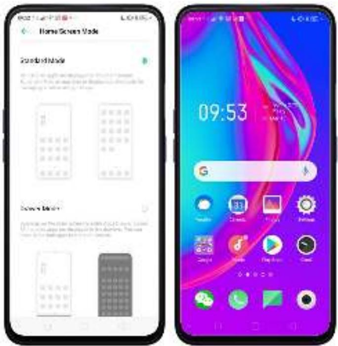 OPPO REN0_10X - Mode d'écran d'accueil ajusté - 1