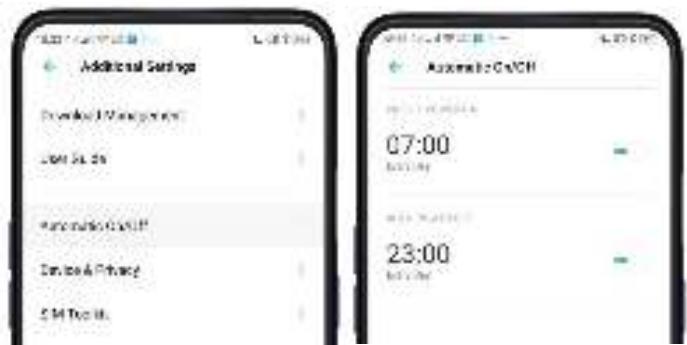 OPPO REN0_10X - Prérogler le délié d'activation/désactivation de l'appareil ou activation/désactivation automatique - 1