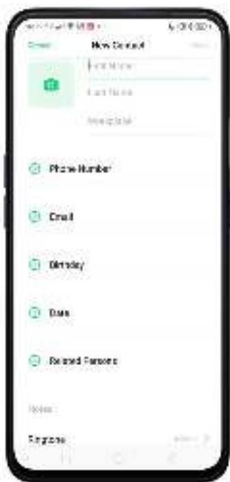 OPPO REN0_10X - 7.6.1.Ajouter un contact - 2