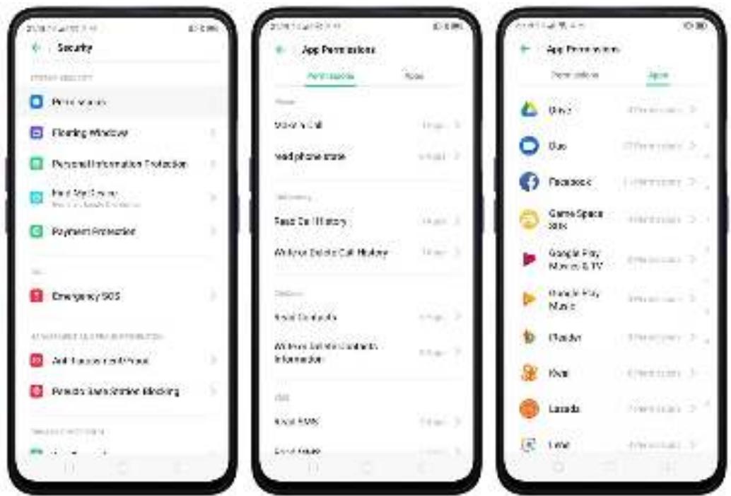 OPPO REN0_10X - Permissions d'application - 1