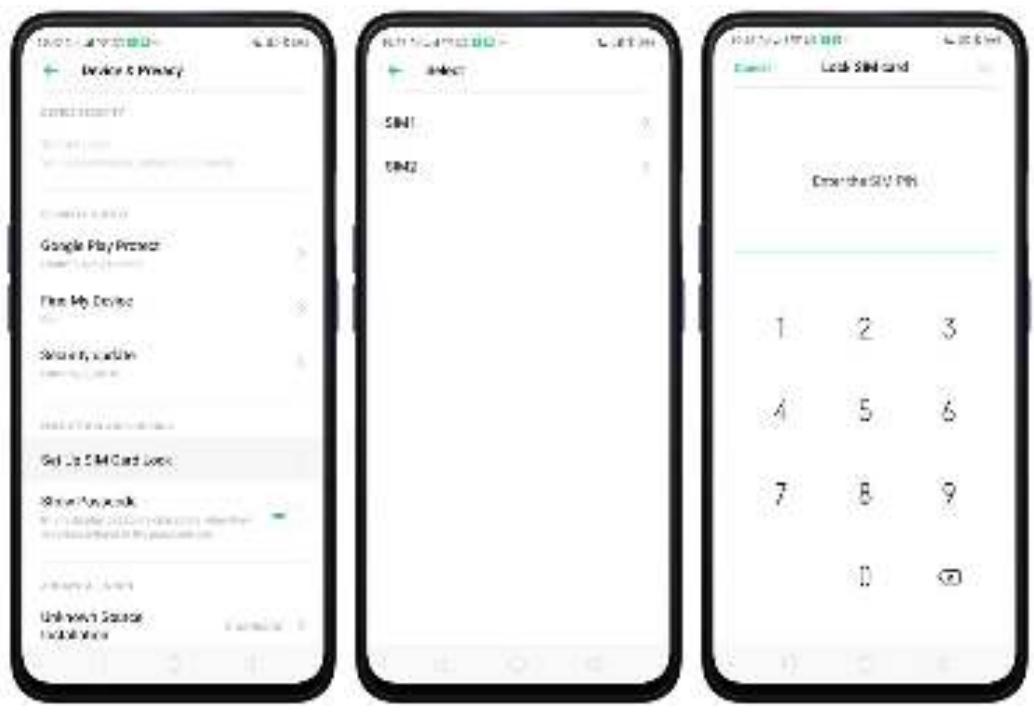 OPPO REN0_10X - Configurer un verrouillage de la carte SIM - 1