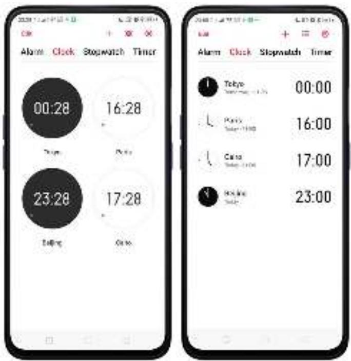 OPPO REN0_10X - Ajouter et visualiser les horloges à travers le monde - 5