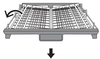 DARTY DSF15624X - - Différentes positions du panier à couverts - 1