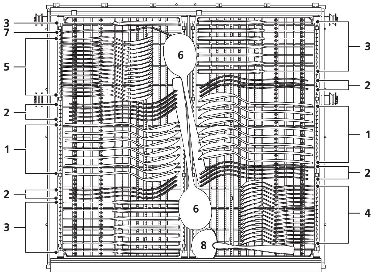 DARTY DSF15624X - 3.Cutlery rack: - 1