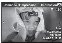 OLYMPUS SP-100E - ■ Réservations d'impression pour une seule photo [□] - 1