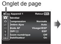 OLYMPUS SP-100E - Appuyez sur la touche MENU. - 2