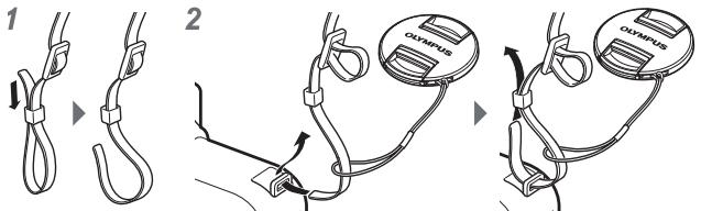 OLYMPUS SP-100E - Fixer la couroie - 1