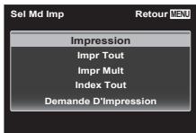 OLYMPUS SP-100E - Suivez le guide de fonctionnement pour régler une option d'impression. - 1