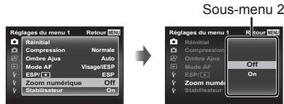 OLYMPUS SP-100E - Appuyez sur la touche MENU. - 4