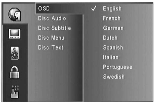 NAD T585 - MENU DE CONFIGURATION LANGUE - 1