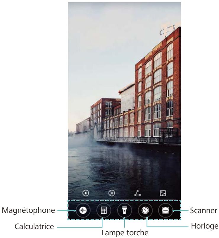 HONOR 7K BLEU - Acceder aux outils depuis l'écran verrouillé - 1