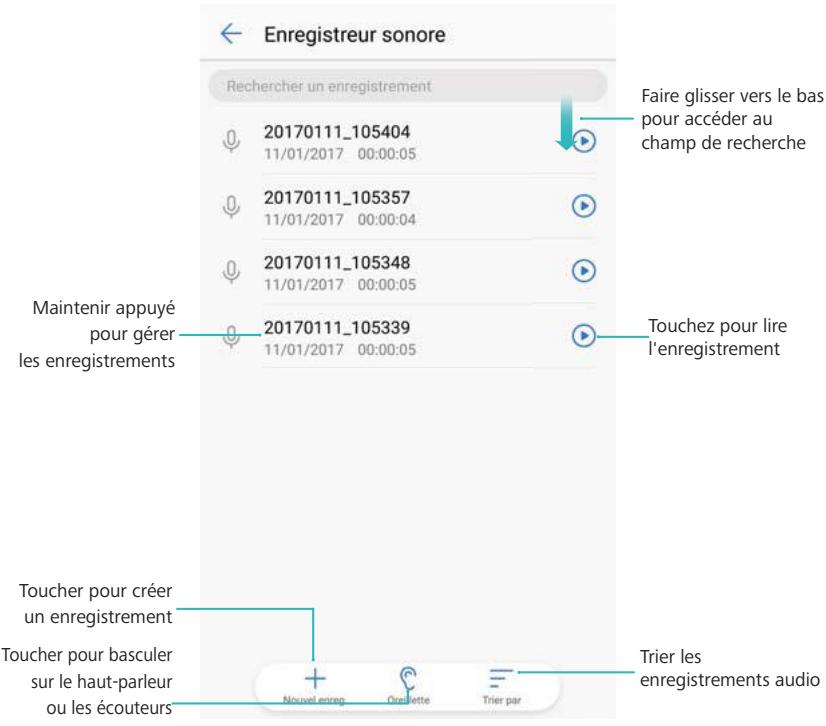 HONOR 7K BLEU - Gérer les enregistrements - 1