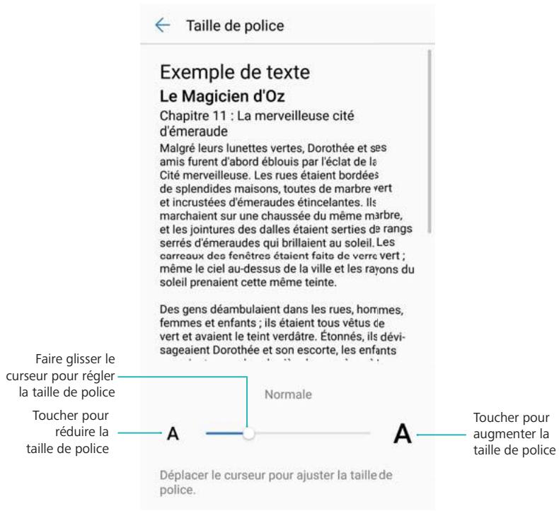 HONOR 7K BLEU - Modifier la taille de police - 1