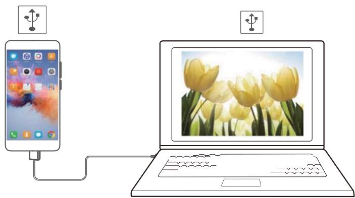 HONOR 7K BLEU - Utiliser le partage de connexion USB - 1