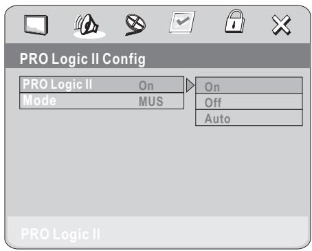 ELTAX NOVA SILVER - RéGLAGE PRO-LOGIC II - 2