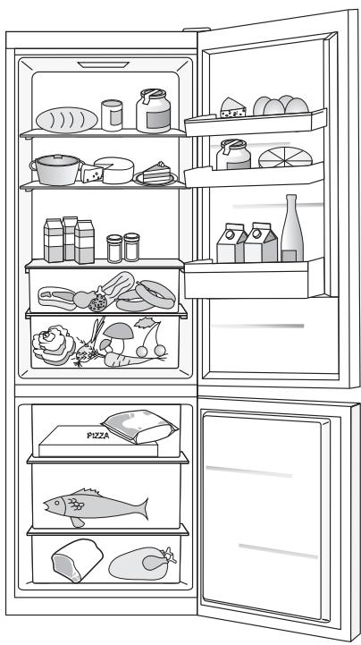 SMEG FC20XDNE - Partie réfrigérateur - Clayettes et tiroirs : - 1